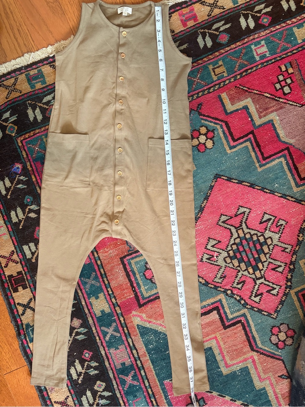 The Simple Folk Free Range Playsuit Organic Cotton Brown Jumpsuit 5-6Y - Picture 6 of 6
